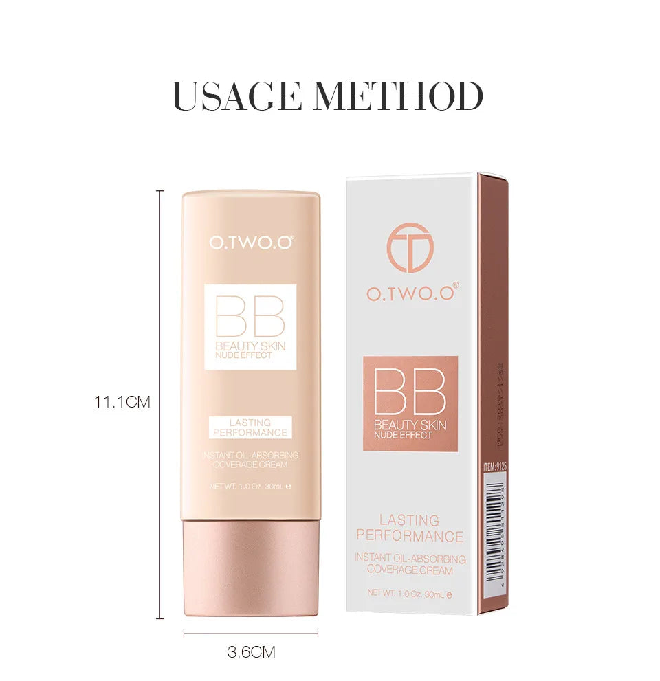 Wholesale O.TWO.O Makeup Base BB Cream Natural Whitening Cream Waterproof Make Up Liquid Foundation Professional White Cosmetics