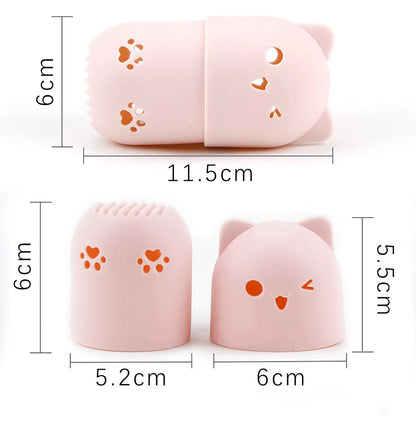 Make Up Sponge Holder Beauty Powder Puff Cleansing Egg Drying Case Silicone Makeup Blender Sponge Portable Face Cosmetics Puff