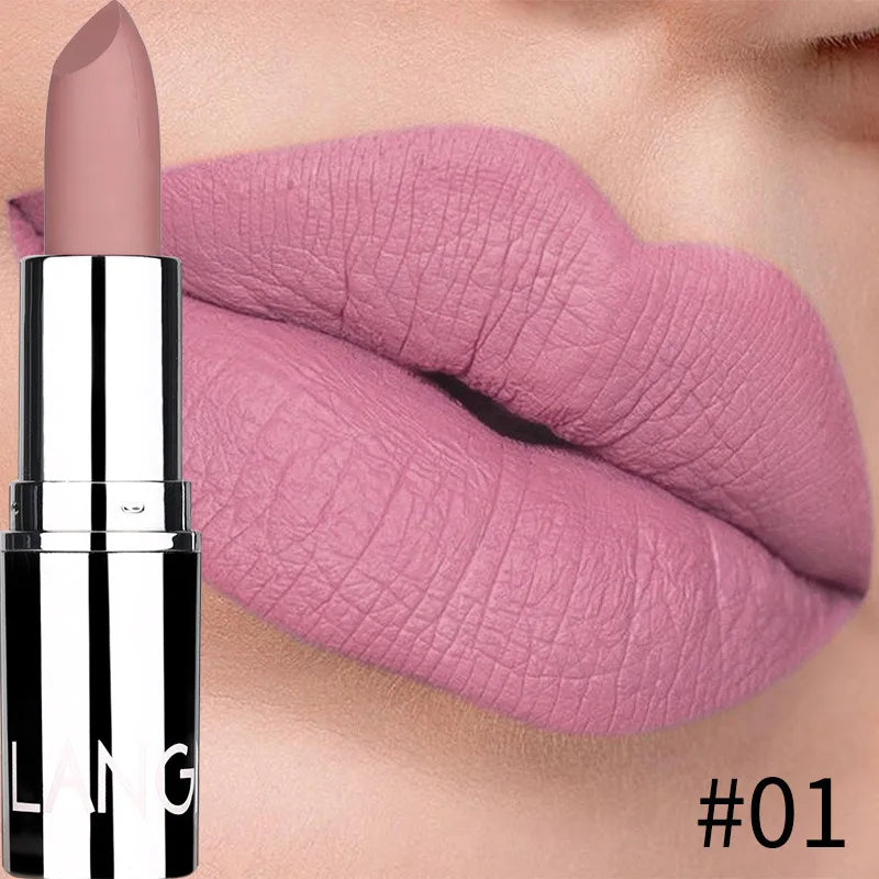 New Matte Lipstick Waterproof Velvet Lips Stick 8 Colors Sexy Non-stick Cup Lasting Make-up Moisturizing Solid Lipstick maquiage