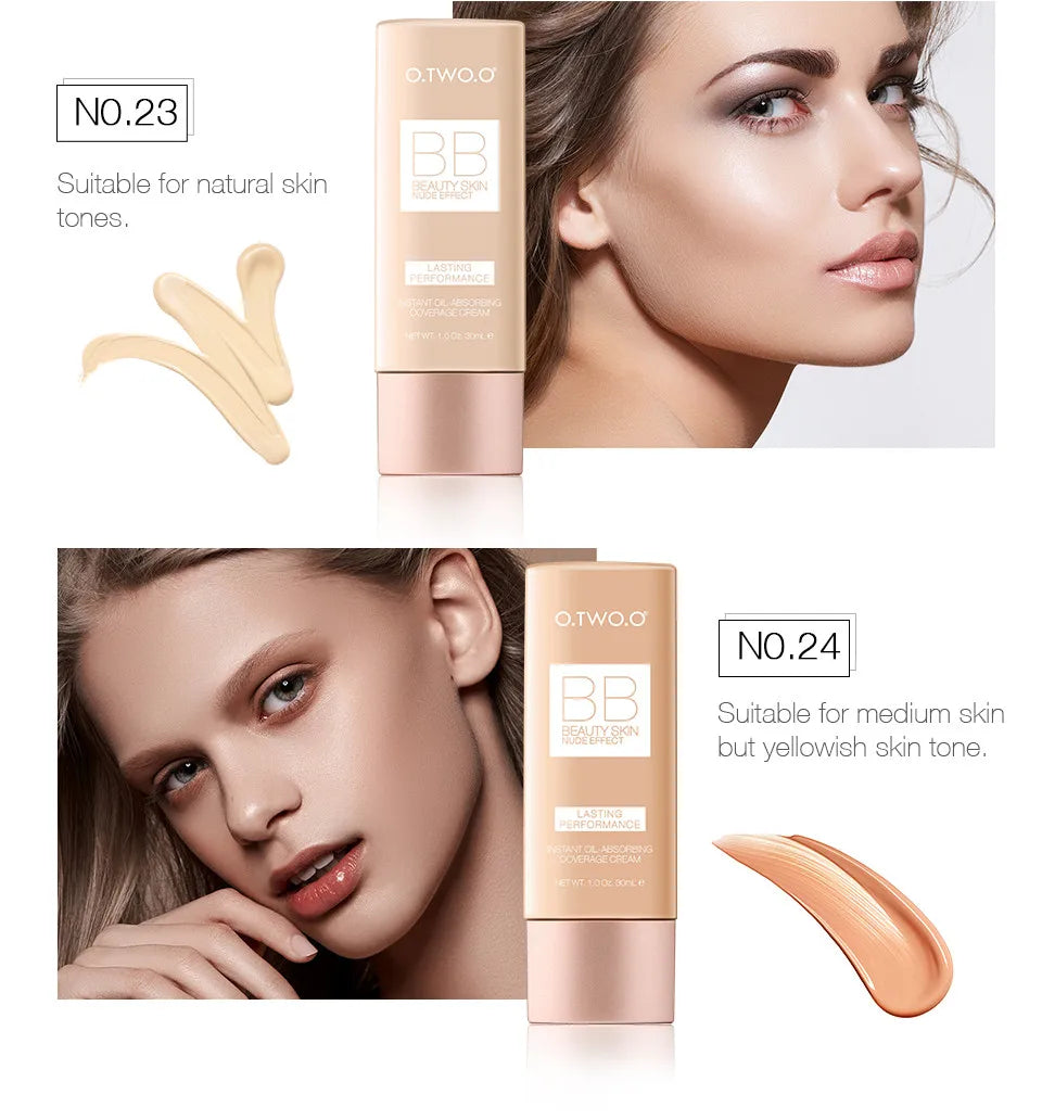 Wholesale O.TWO.O Makeup Base BB Cream Natural Whitening Cream Waterproof Make Up Liquid Foundation Professional White Cosmetics