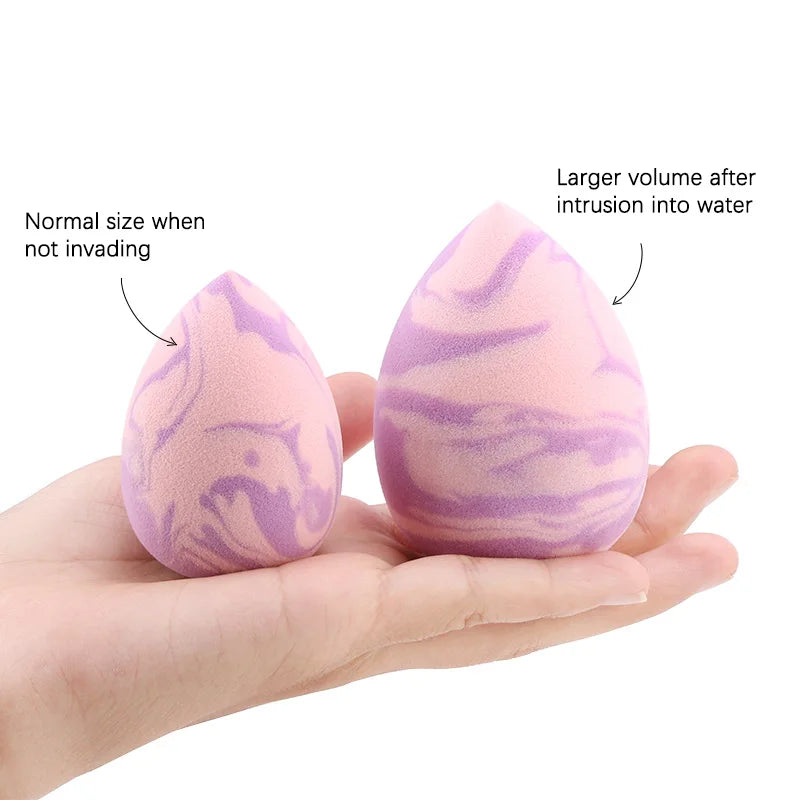 Makeup Sponge Marbling Water-drop Shape Foundation Concealer Sponges Dry Wet Mix Powder Cosmetic Puff Make Up Accessories