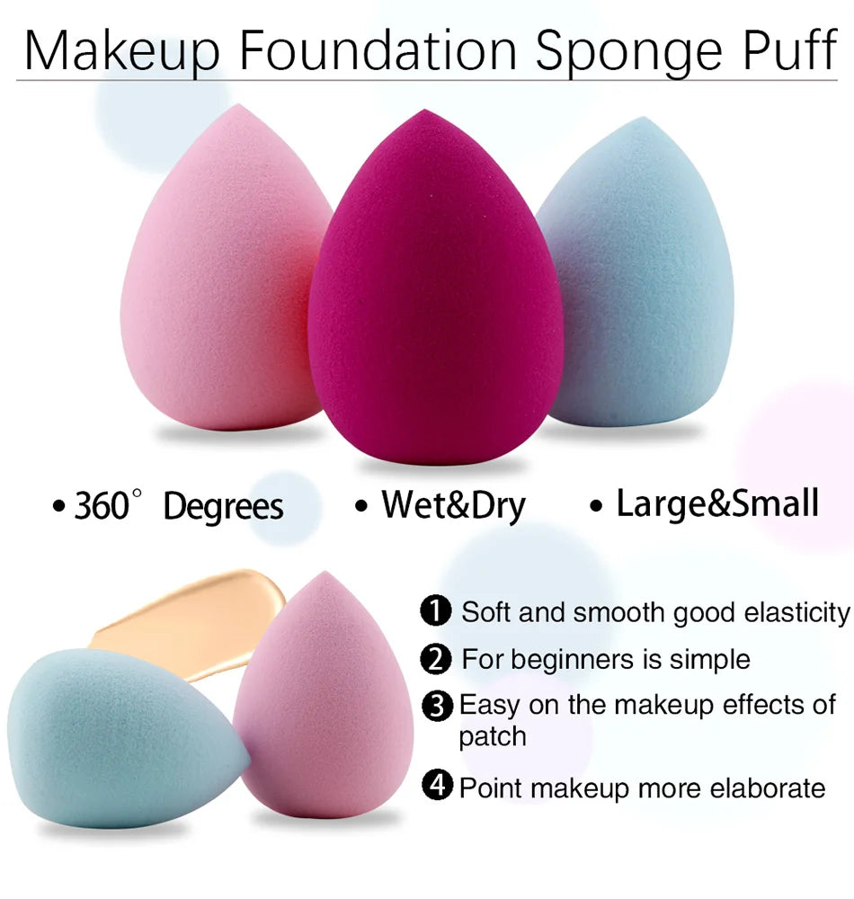 Make Up Sponge Holder Beauty Powder Puff Cleansing Egg Drying Case Silicone Makeup Blender Sponge Portable Face Cosmetics Puff