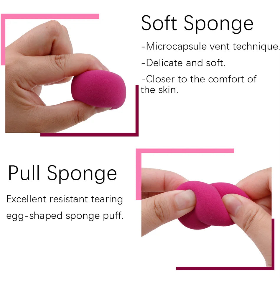 Make Up Sponge Holder Beauty Powder Puff Cleansing Egg Drying Case Silicone Makeup Blender Sponge Portable Face Cosmetics Puff