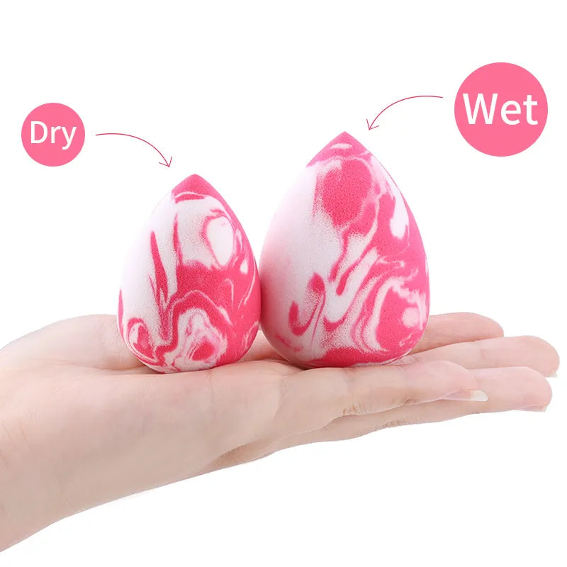 Makeup Sponge Marbling Water-drop Shape Foundation Concealer Sponges Dry Wet Mix Powder Cosmetic Puff Make Up Accessories