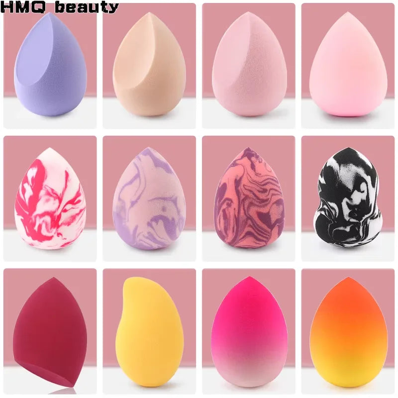 Makeup Sponge Marbling Water-drop Shape Foundation Concealer Sponges Dry Wet Mix Powder Cosmetic Puff Make Up Accessories