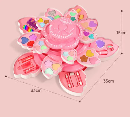 Kids Makeup Kit for Girls Washable Real Cosmetic Safe & Non-Toxic Girls Make Up Set Toys for Little Girl Christmas Birthday Gift