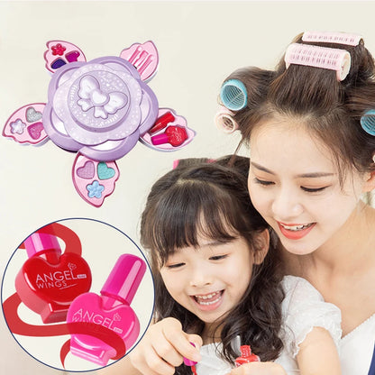 Kids Makeup Kit for Girls Washable Real Cosmetic Safe & Non-Toxic Girls Make Up Set Toys for Little Girl Christmas Birthday Gift