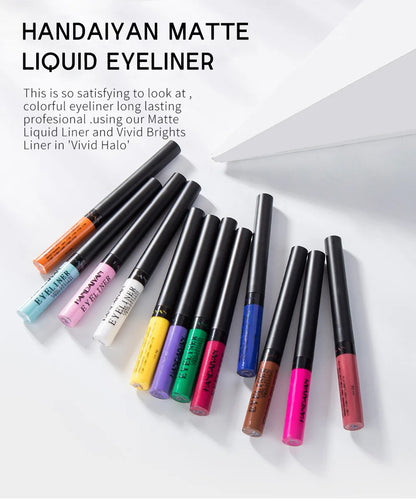 UV Light Neon Eyeliner Pen Eyes Makeup Red Waterproof Liquid Color Eye Liner Pencil Make Up Cosmetics Yellow Matte Purple Pen