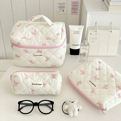 New Cosmetic Bags for Women Cloth Makeup Organizer Female Toiletry Kit Bags Make Up Case Storage Pouch Zipper Lady Box Dormitory