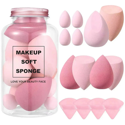 12/14Pcs Makeup Sponge Blender Beauty Egg with Storage Bottle Cosmetic Puff Foundation Sponges Powder Puffs Make Up Accessories