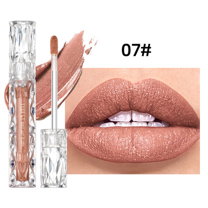 QIBEST Glitter Shimmer Liquid Lipstick High Quality Waterproof Lightweight Lip Gloss Long Lasting Lip Tint Make Up Cosmetics