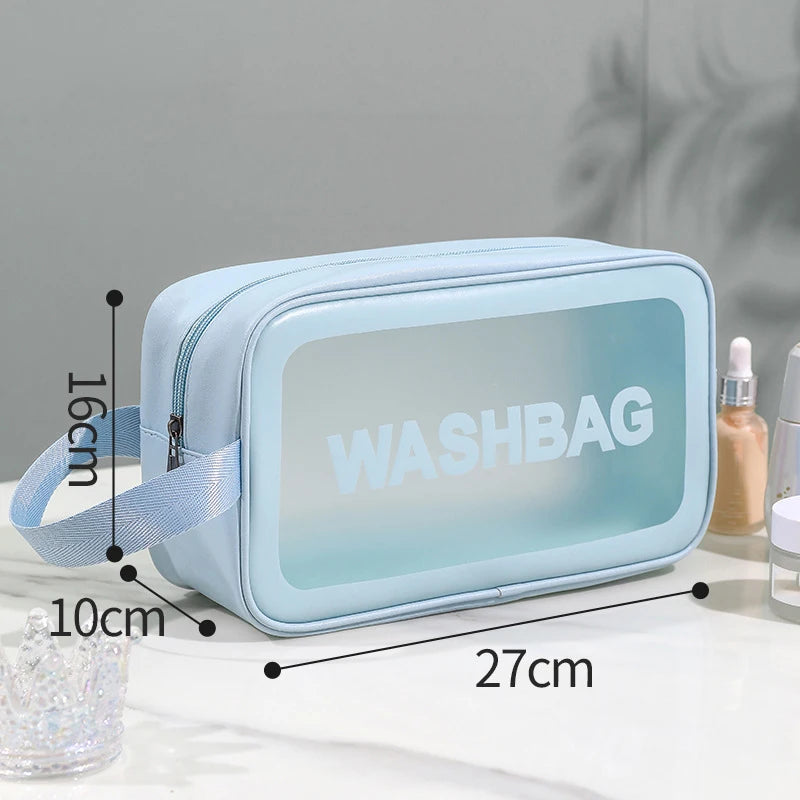 Women Makeup Bags Portable Travel Cosmetic Bag Toiletries Organizer PU Waterproof Storage Bathroom Washbag Female Make up Cases