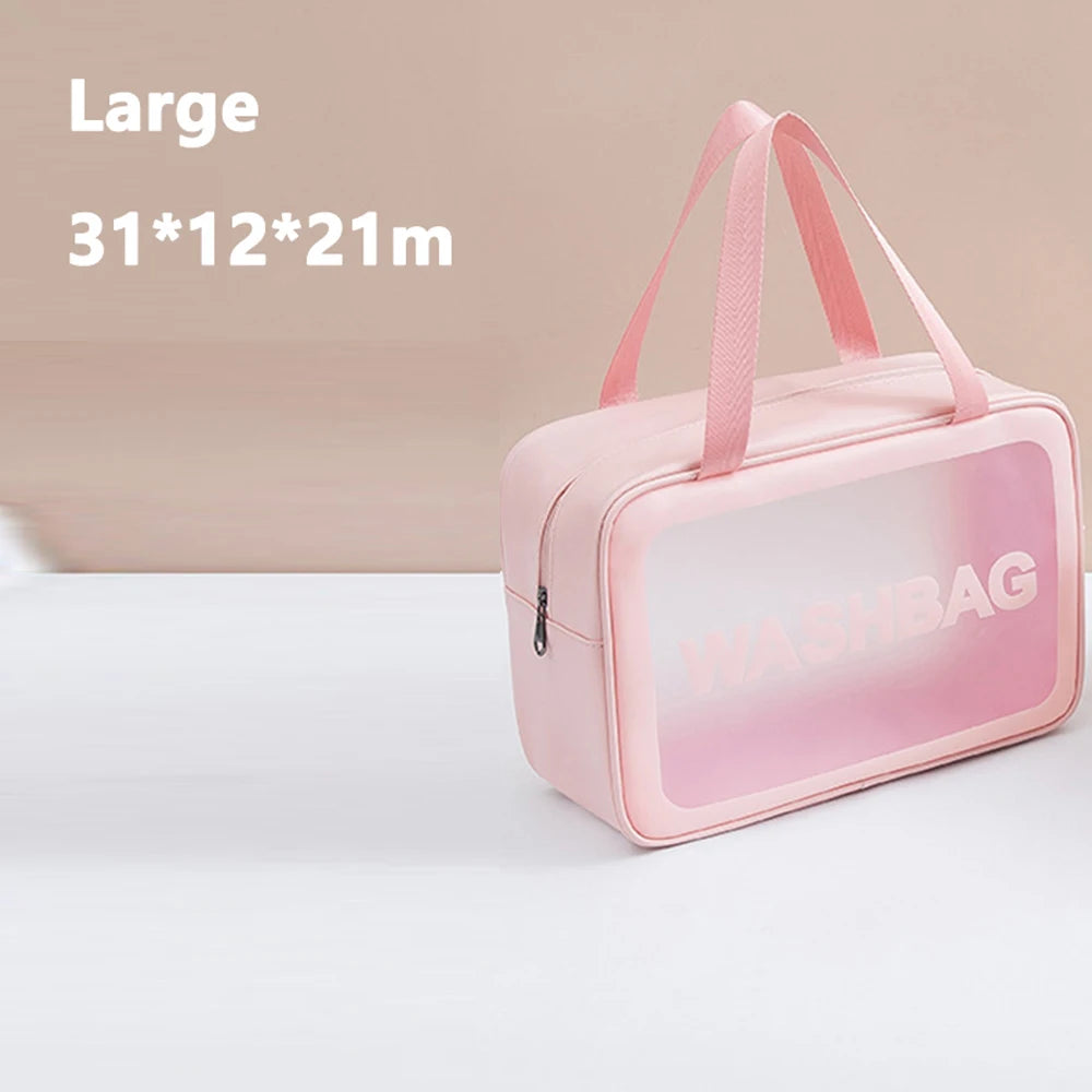 Women Makeup Bags Portable Travel Cosmetic Bag Toiletries Organizer PU Waterproof Storage Bathroom Washbag Female Make up Cases