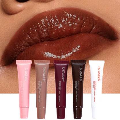 Moisturizing Mirror Water Light Lip Gloss Nude Brown Lip Oil Makeup Plumping Liquid Lipstick Transparent Cosmetics Make Up New