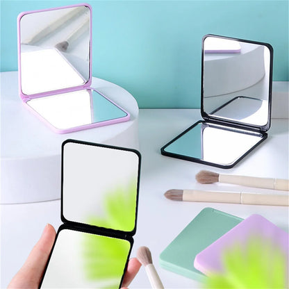 Folding Makeup Mirror High-Definition Portable Pocket Mirror Double-Side Women Makeup Mirror Rectangle Cosmetic Make Up Vanity