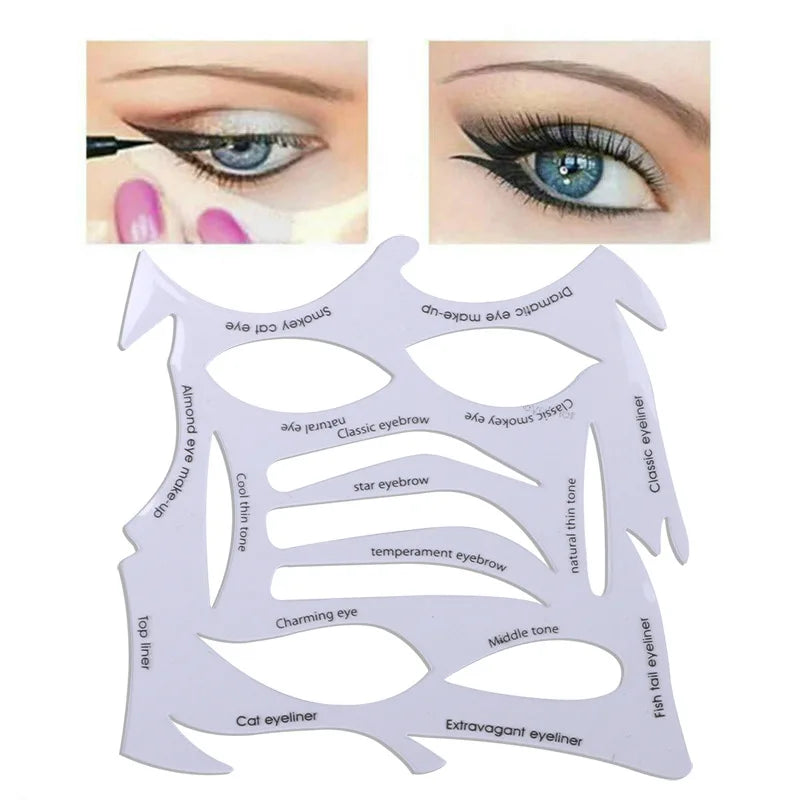 Quick Make-Up Stencils Eye Liner Molds Beginner Makeup Tool Eye Liner Stencil Pads Eyeshadow Applicators Eye Liner Template