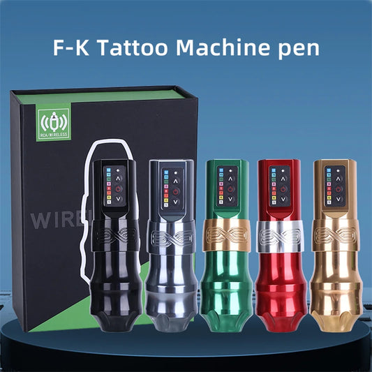 New EXO Tattoo Machine Professional Wireless Tattoo Pen Machine Powerful Coreless Motor with Battery for Make Up Artist Body