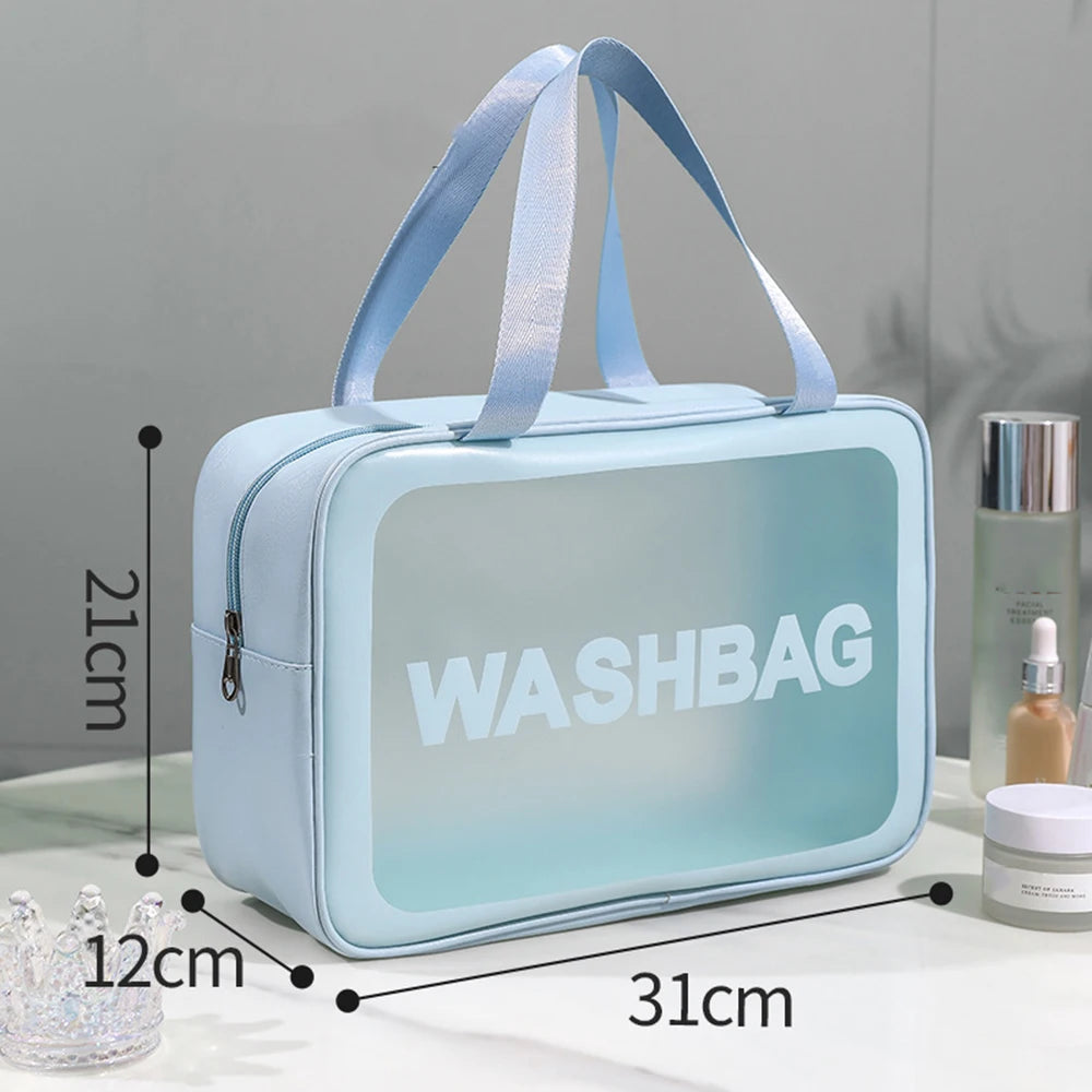 Women Makeup Bags Portable Travel Cosmetic Bag Toiletries Organizer PU Waterproof Storage Bathroom Washbag Female Make up Cases