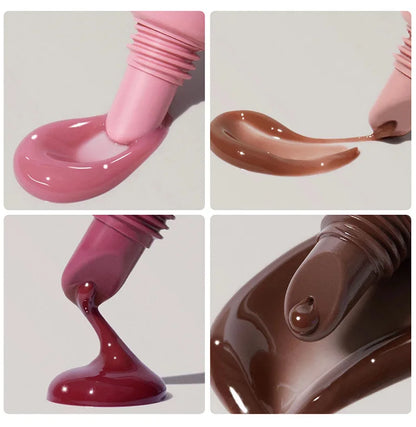 Moisturizing Mirror Water Light Lip Gloss Nude Brown Lip Oil Makeup Plumping Liquid Lipstick Transparent Cosmetics Make Up New