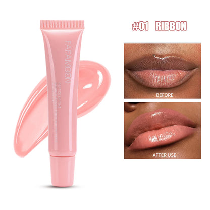 Moisturizing Mirror Water Light Lip Gloss Nude Brown Lip Oil Makeup Plumping Liquid Lipstick Transparent Cosmetics Make Up New