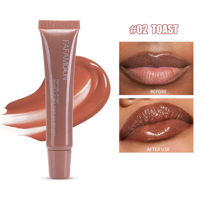 Moisturizing Mirror Water Light Lip Gloss Nude Brown Lip Oil Makeup Plumping Liquid Lipstick Transparent Cosmetics Make Up New