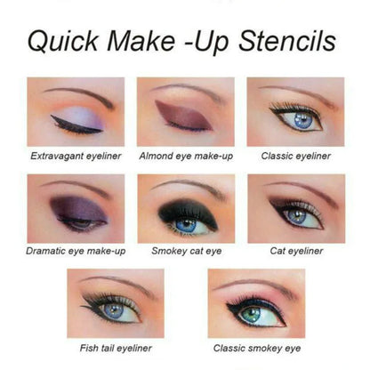 Quick Make-Up Stencils Eye Liner Molds Beginner Makeup Tool Eye Liner Stencil Pads Eyeshadow Applicators Eye Liner Template