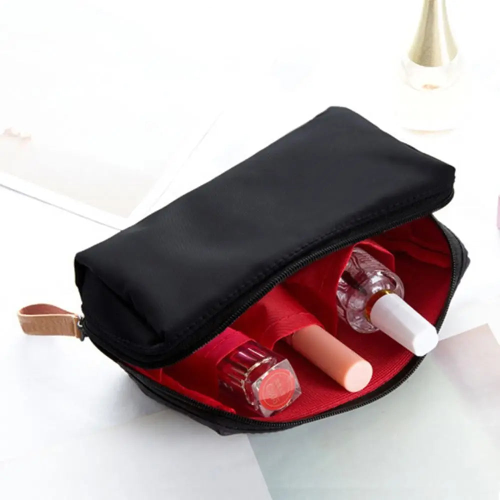 Small Makeup Bag Simple Solid Color Cosmetic Storage Bag for Women Pouch Toiletry Bag Waterproof Make Up Purses Case Mini