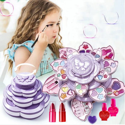 Kids Makeup Kit for Girls Washable Real Cosmetic Safe & Non-Toxic Girls Make Up Set Toys for Little Girl Christmas Birthday Gift