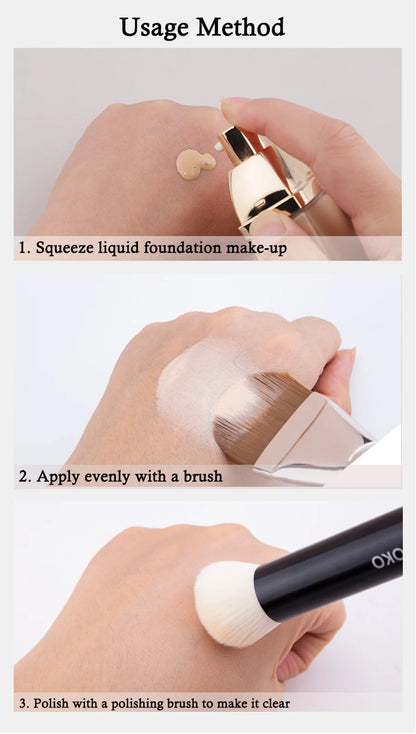 New Foundation Make-up Brush Round Head Ultra-thin Foundation Make-up Brush Liquid Foundation Flat Head Facial Mask Makeup Tool