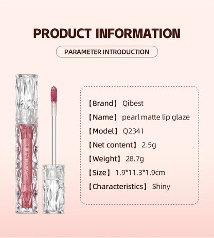 QIBEST Glitter Shimmer Liquid Lipstick High Quality Waterproof Lightweight Lip Gloss Long Lasting Lip Tint Make Up Cosmetics