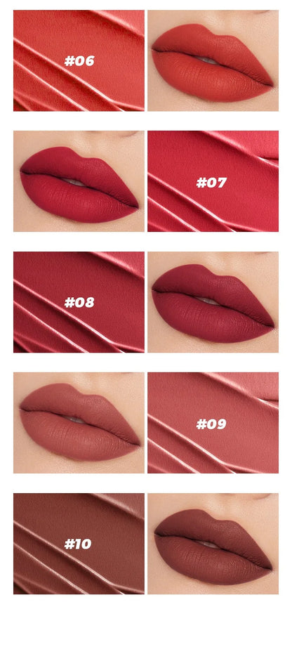 Matte Lipstick 10 Color Velvet Red Lip Tint Non Stick Cup Lip Glaze Long Lasting Waterproof Lip Gloss Make Up Lipsticks Cosmetic