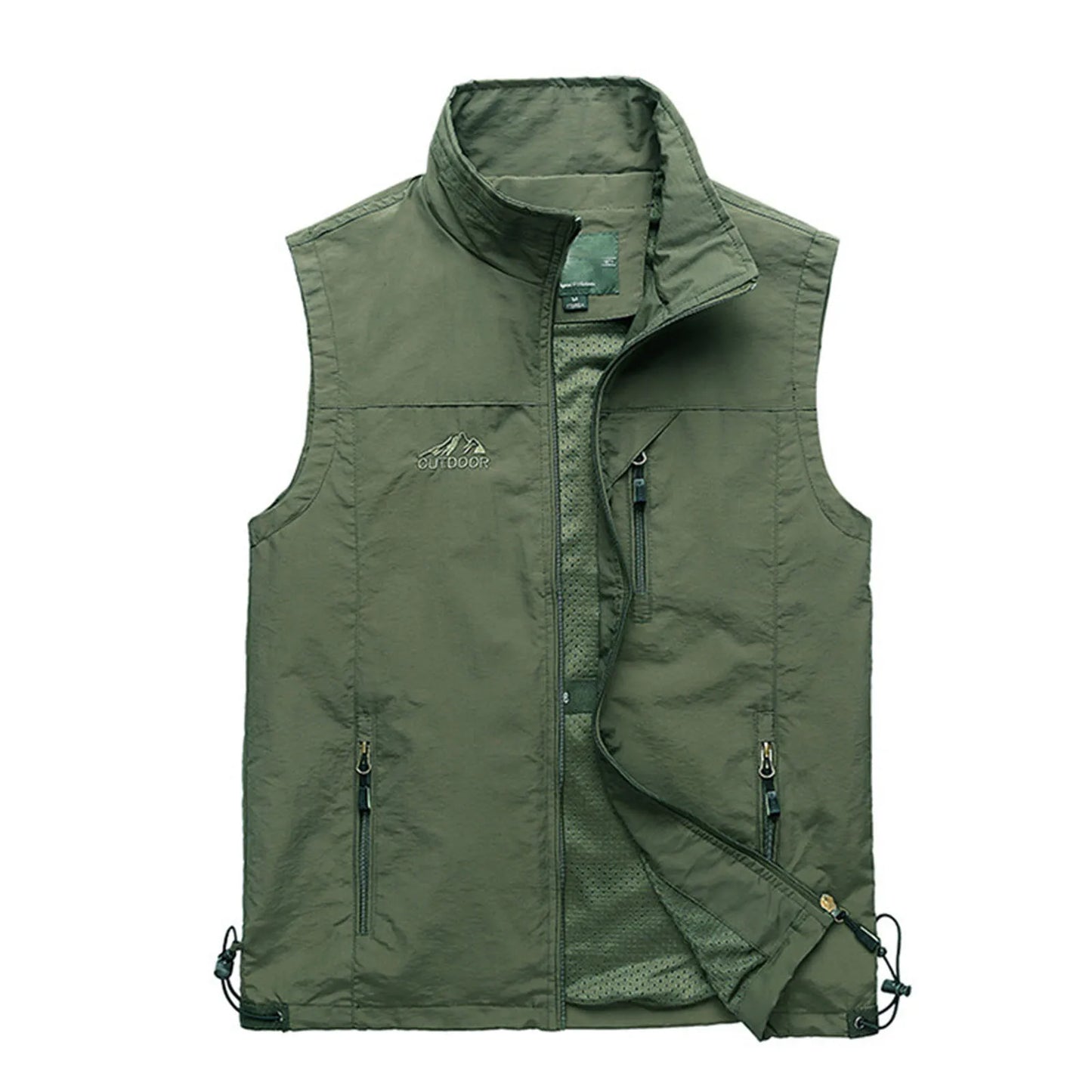 Soild Vest For Mens Leisure Travel Fishing Outdoor Work Jakcet Casual Waistcoat With Pocket Zipper Breathable Outwear Chalecos