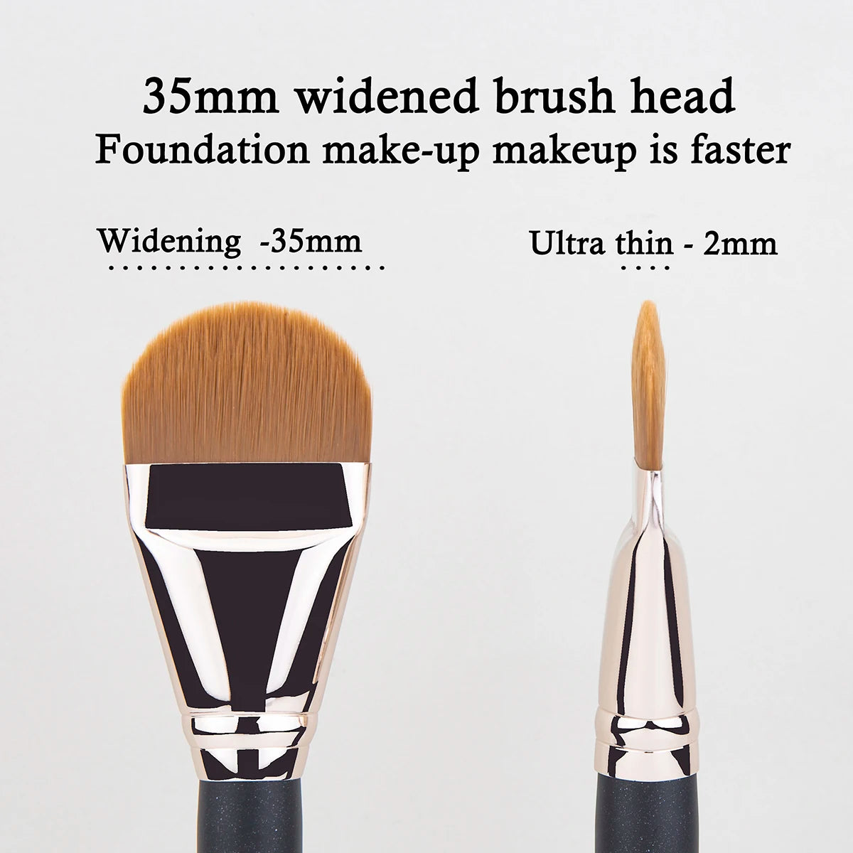 New Foundation Make-up Brush Round Head Ultra-thin Foundation Make-up Brush Liquid Foundation Flat Head Facial Mask Makeup Tool