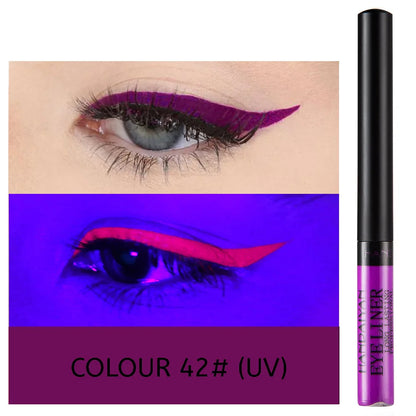 UV Light Neon Eyeliner Pen Eyes Makeup Red Waterproof Liquid Color Eye Liner Pencil Make Up Cosmetics Yellow Matte Purple Pen