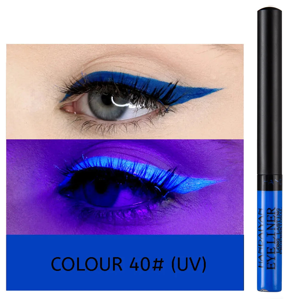 UV Light Neon Eyeliner Pen Eyes Makeup Red Waterproof Liquid Color Eye Liner Pencil Make Up Cosmetics Yellow Matte Purple Pen