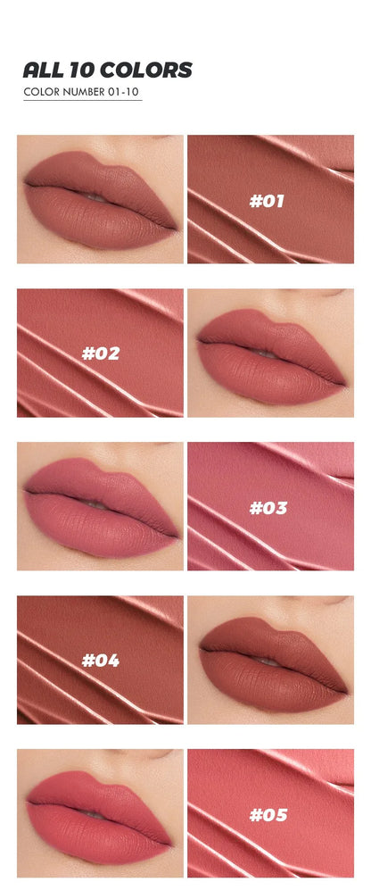 Matte Lipstick 10 Color Velvet Red Lip Tint Non Stick Cup Lip Glaze Long Lasting Waterproof Lip Gloss Make Up Lipsticks Cosmetic