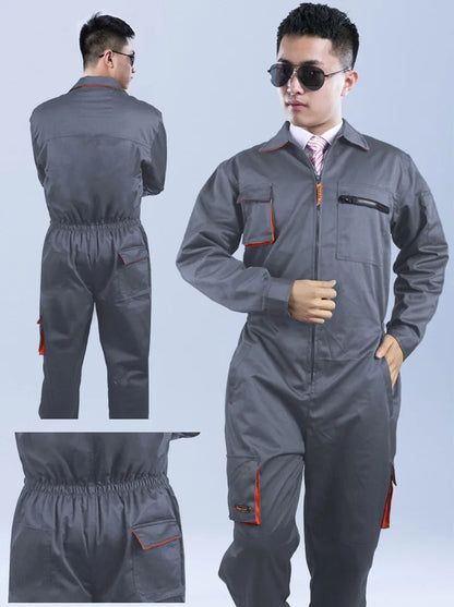 New 2025 Work Overall Uniform Men Women Working Coveralls Welding Suit Car Repair Workshop Mechanic Plus Size Clothes