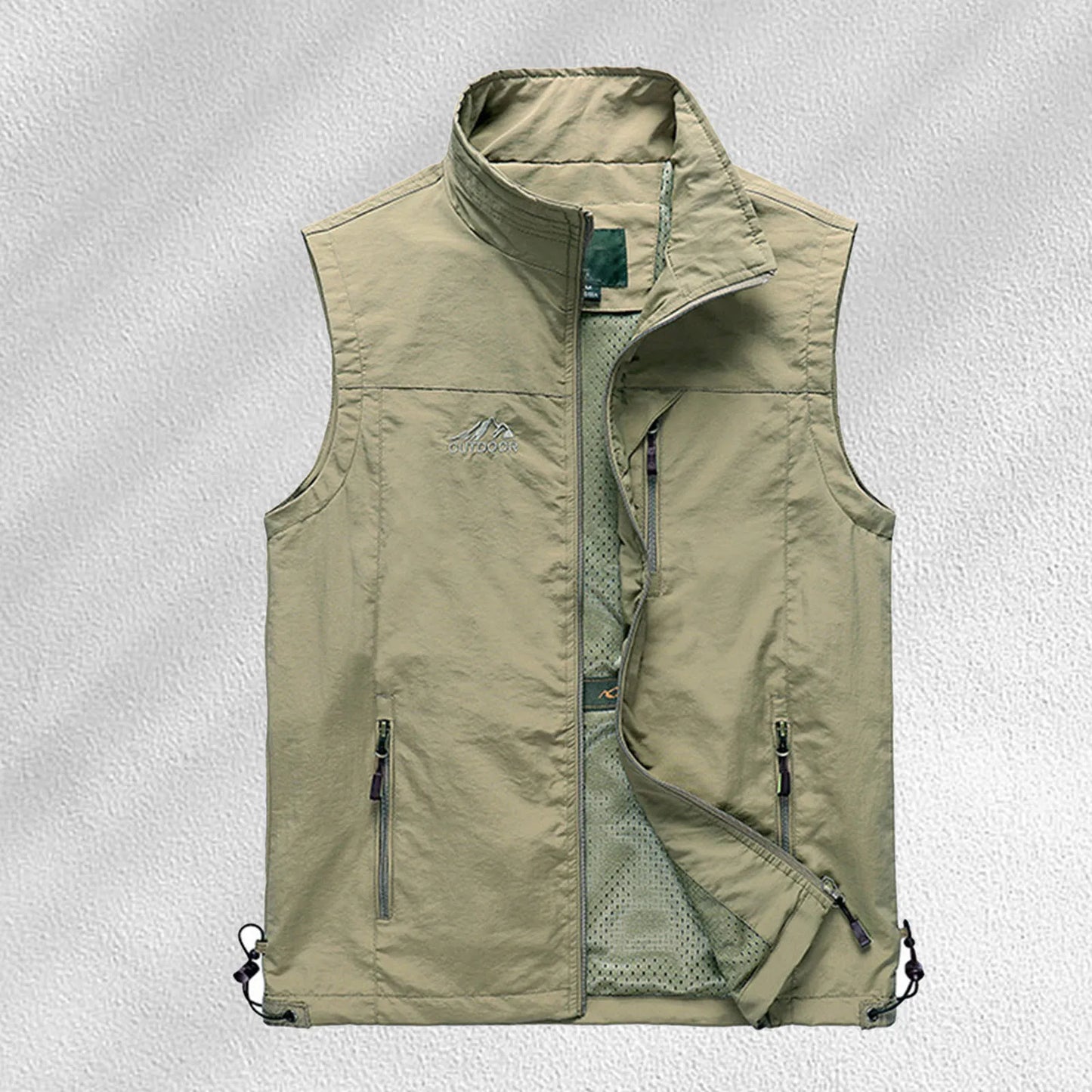 Soild Vest For Mens Leisure Travel Fishing Outdoor Work Jakcet Casual Waistcoat With Pocket Zipper Breathable Outwear Chalecos