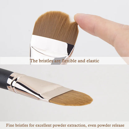 New Foundation Make-up Brush Round Head Ultra-thin Foundation Make-up Brush Liquid Foundation Flat Head Facial Mask Makeup Tool