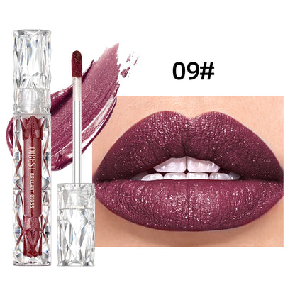 QIBEST Glitter Shimmer Liquid Lipstick High Quality Waterproof Lightweight Lip Gloss Long Lasting Lip Tint Make Up Cosmetics