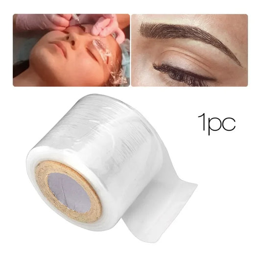 Eyebrow Tattooing Clear Plastic Wrap Full Cover Preservative Film for Half Permanent Eyebrow Make Up Tattoo Accessories 1 Roller