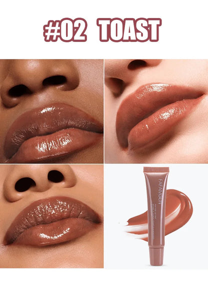 Moisturizing Mirror Water Light Lip Gloss Nude Brown Lip Oil Makeup Plumping Liquid Lipstick Transparent Cosmetics Make Up New