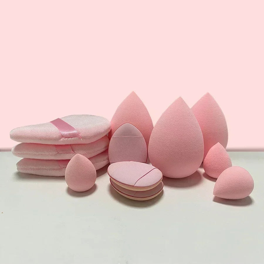 12/14Pcs Makeup Sponge Blender Beauty Egg with Storage Bottle Cosmetic Puff Foundation Sponges Powder Puffs Make Up Accessories