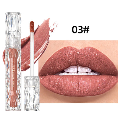 QIBEST Glitter Shimmer Liquid Lipstick High Quality Waterproof Lightweight Lip Gloss Long Lasting Lip Tint Make Up Cosmetics