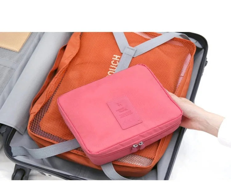 Simple Washbag Square Korean Make Up Female Cosmetic Bag Travel Personalized Travel Organizer Cosmetics Women's Bags On Offer