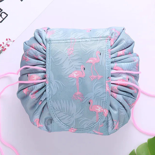 Women Drawstring Cosmetic Bag Travel Storage Makeup Bag Organizer Female Make Up Pouch Portable Waterproof Toiletry Beauty Case