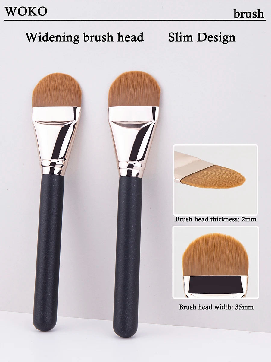 New Foundation Make-up Brush Round Head Ultra-thin Foundation Make-up Brush Liquid Foundation Flat Head Facial Mask Makeup Tool